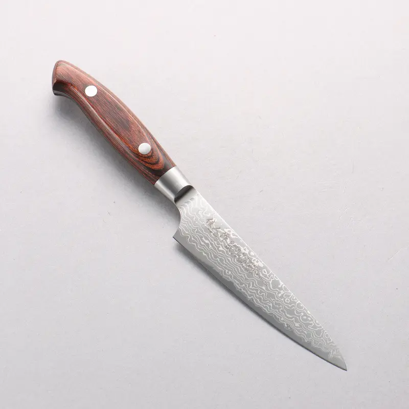 Kajin Blue Super Damascus Petty Knife – 120Mm Mahogany Handle 1