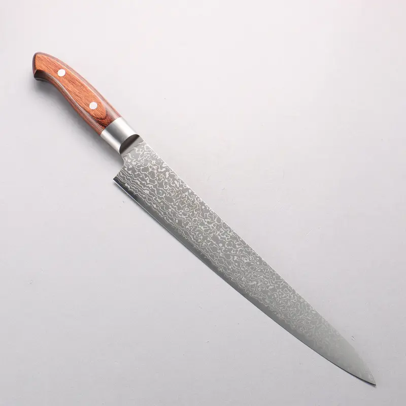 Kajin Blue Super Damascus Sujihiki Knife – 270Mm Mahogany Handle 1