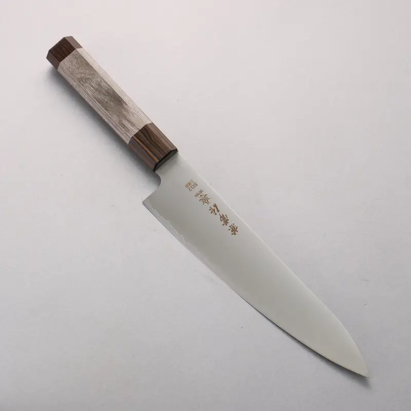 Kanetsune Sg2 Gyuto Chef Knife – 210Mm Gray Pakka Wood Handle 1