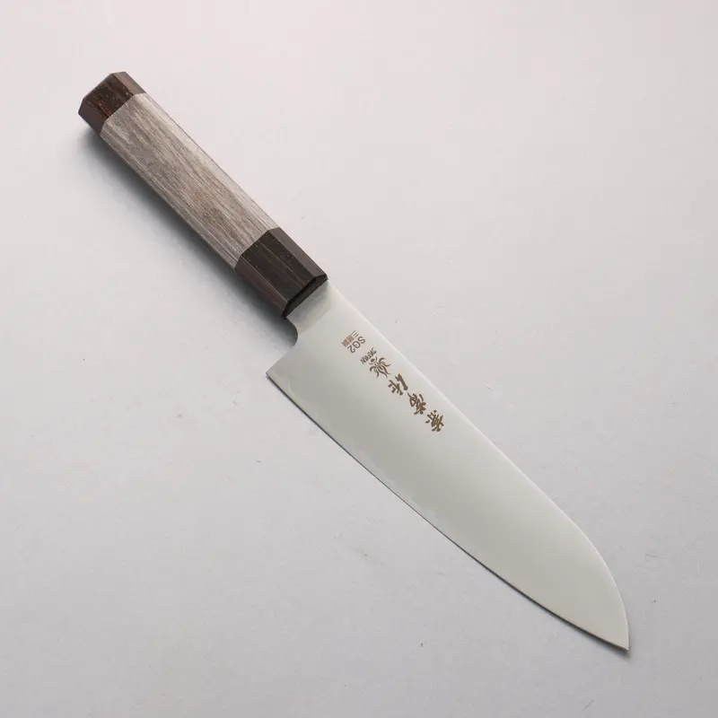 Kanetsune Sg2 Santoku Knife – 180Mm Gray Pakka Wood Handle 1