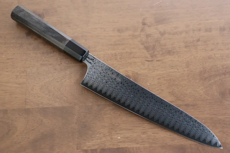Kanjyo Ladder Vg10 Damascus Gyuto – 240Mm Japanese Chef Knife With Gray Pakkawood Handle 1