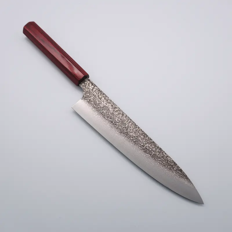 Kei Kobayashi Sg2 Damascus Gyuto – 210Mm Red Lacquered Handle, Premium Japanese Chef Knife 1