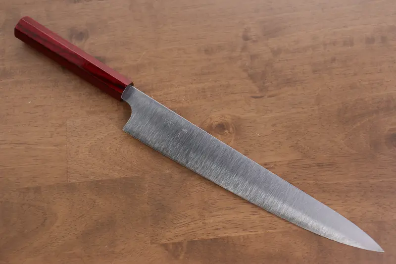 Kei Kobayashi Sg2 Damascus Sujihiki – 270Mm Red Lacquered Handle, Long-Blade Slicing Knife 1