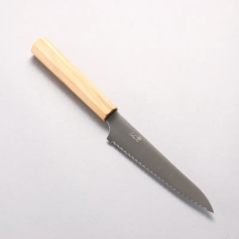 Kei Stainless Steel Bread Slicer – 150Mm With Olive Wood Handle 1