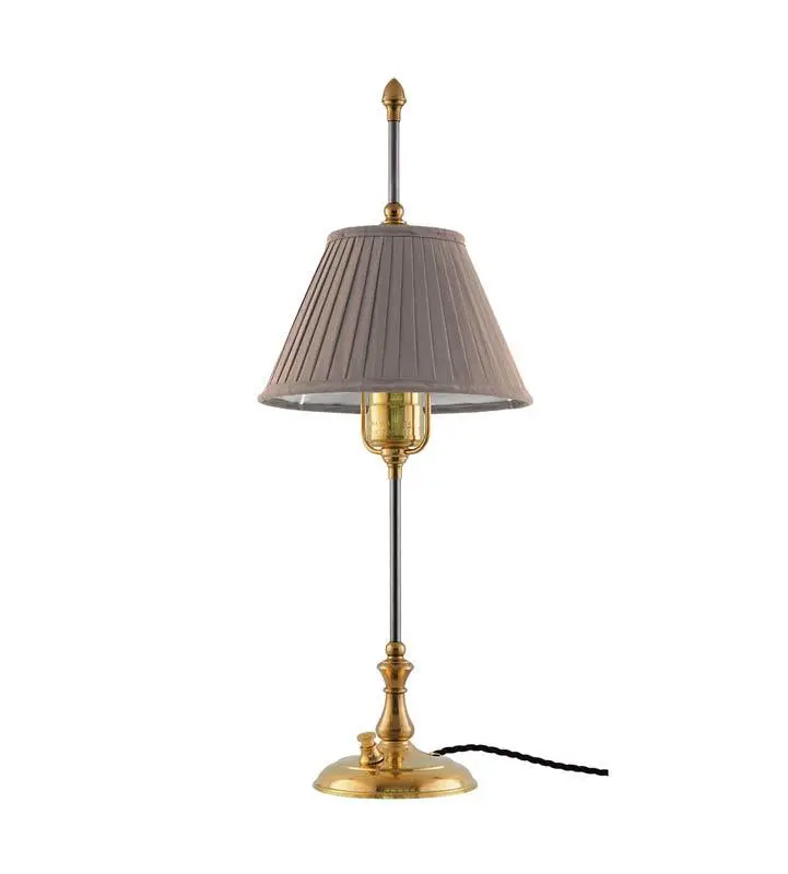 Kellgren Table Lamp In Brass With Beige Shade 1