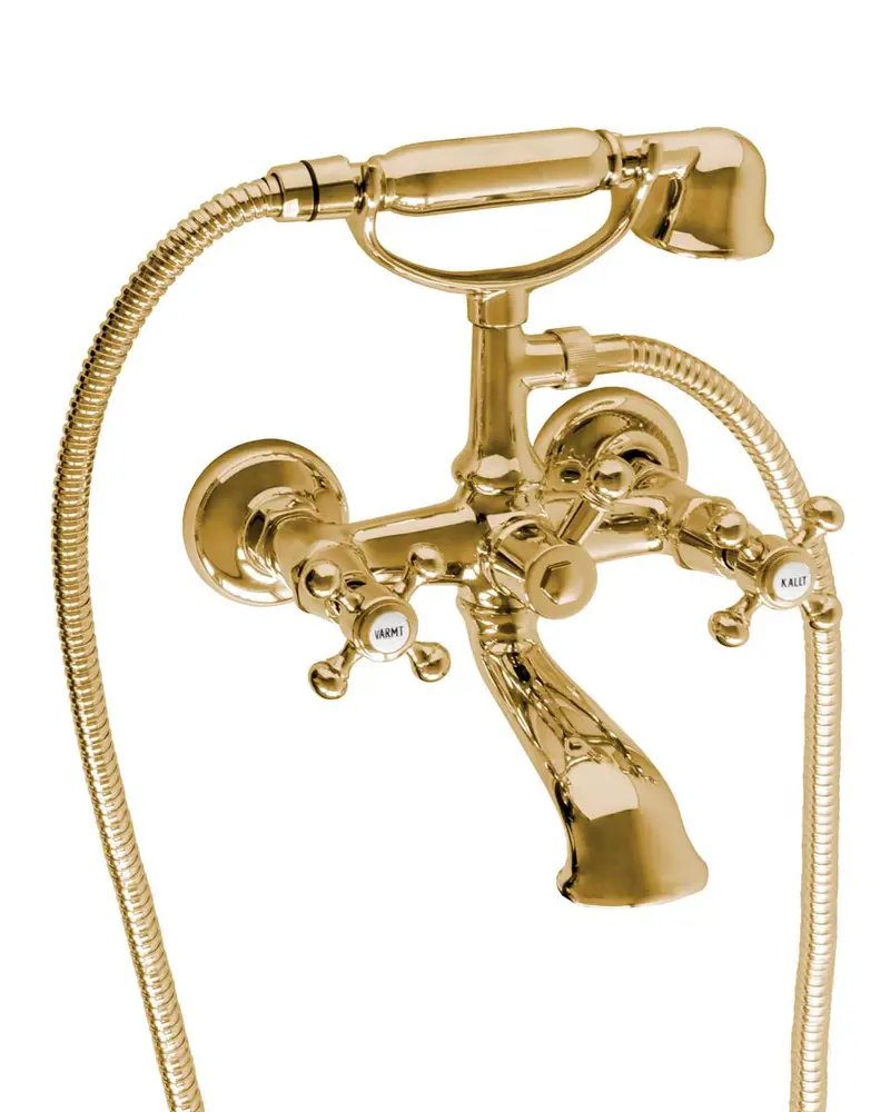 Kensington Brass Bathtub Filler With Hand Shower 1