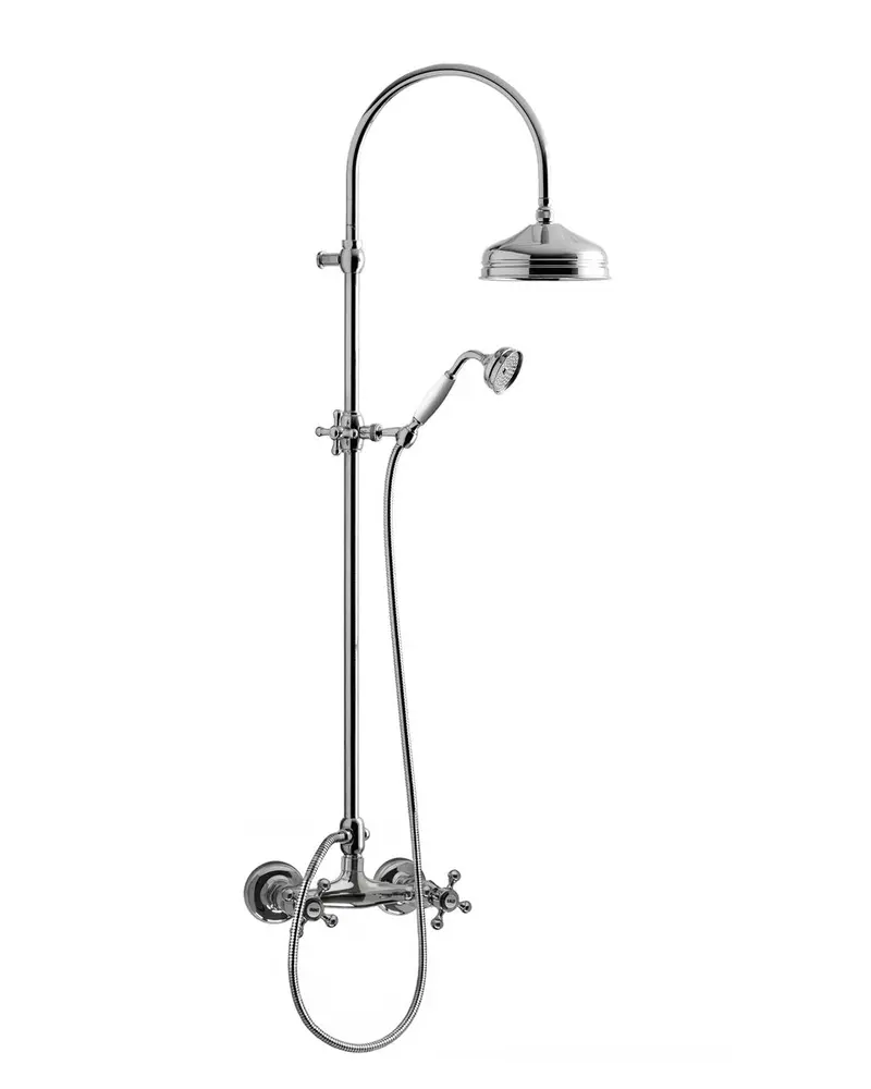 Kensington Retro Manual Shower Set In Chrome 1