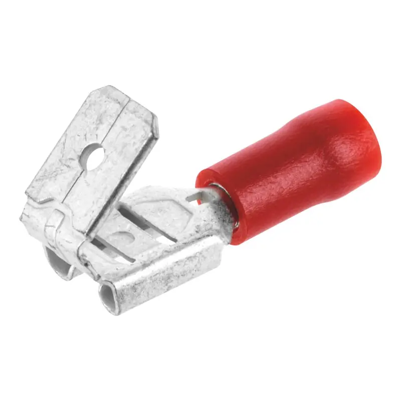 Klauke Red Insulated 6.3Mm Female Push-On Flat Plugs With Branch – 100-Pack 1