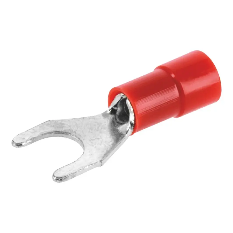 Klauke Red Insulated 6.4Mm Ring Fork Crimp Terminals – 100-Pack 1