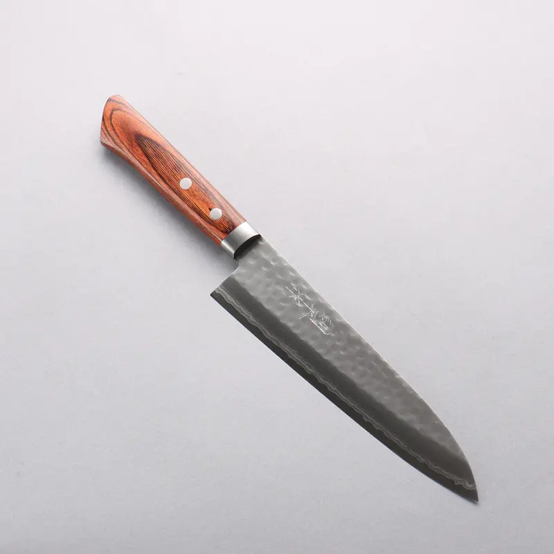 Kunihira Kokuryu Vg-10 Hammered Damascus Gyuto – 180Mm Chef’S Knife With Mahogany Handle 1