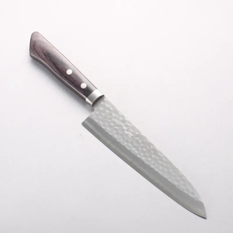 Kunihira Kokuryu Vg10 Hammered Damascus Gyuto Chef Knife – 180Mm With Black Pakka Wood Handle 1