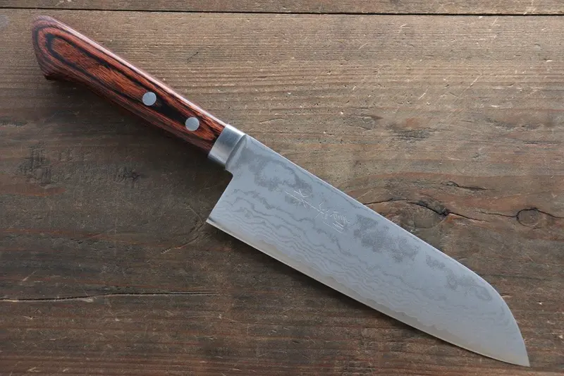 Kunihira Tanzo Vg1 Damascus Santoku Chef Knife – 170Mm 1