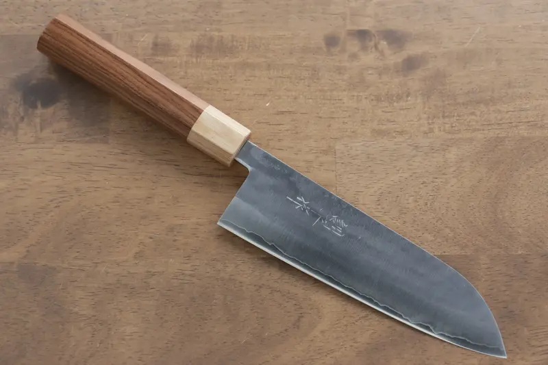 Kunihira Vg1 170Mm Hammered Santoku With Morado Wood Grip 1