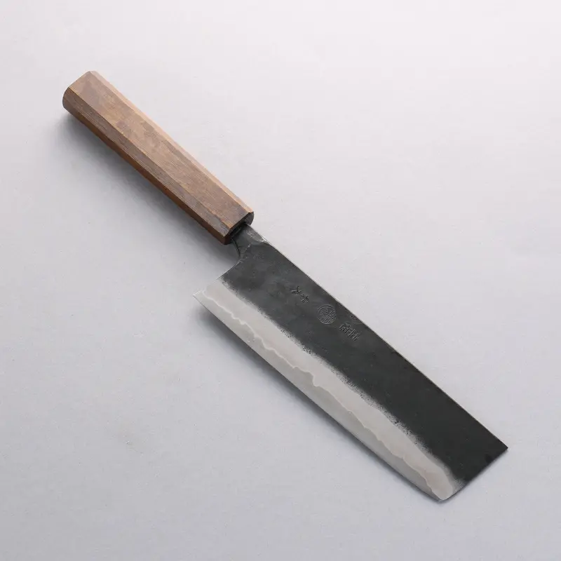 Kyohei Shindo Blue Steel Nakiri Knife – 170Mm Lacquered Live Oak Handle 1