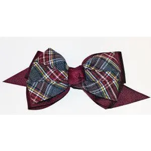Large Plaid Pinwheel Bow – Vibrant School Spirit Design, Single Unit 1