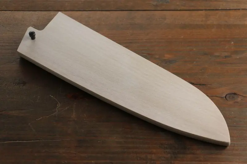 Magnolia Wood Saya Sheath For Santoku Knives – 165Mm With Plywood Pin (Nashiji Finish) 1