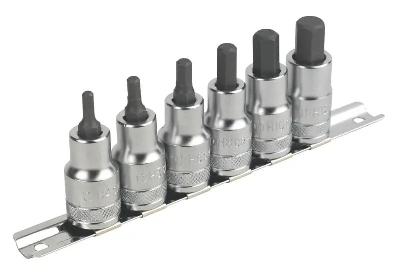 Magnusson 12-Inch Drive Hex Bit Socket Rail – 6-Piece Bit Holder System (300Mm) 1