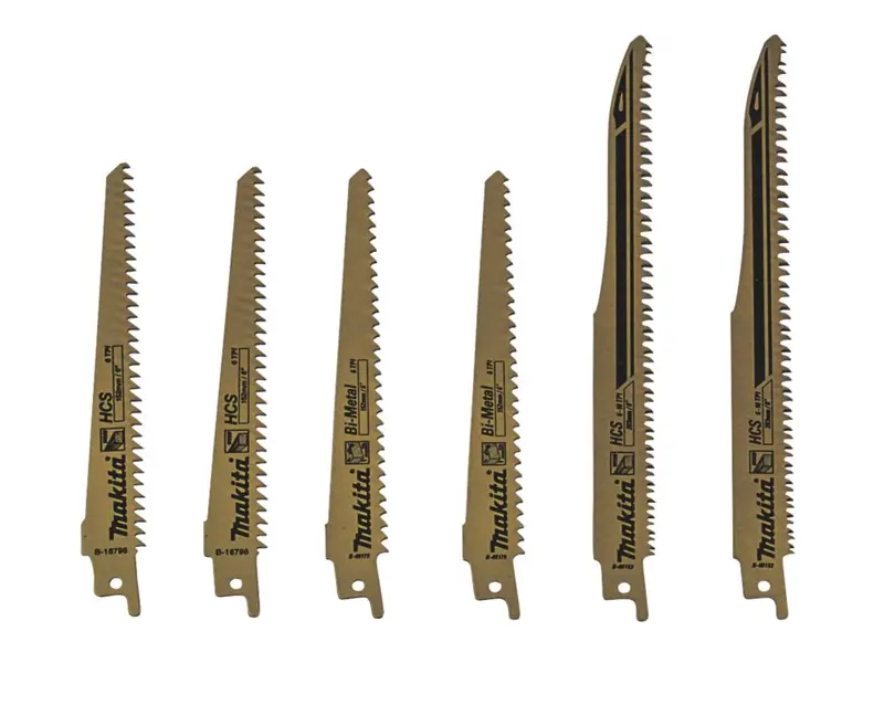 Makita B-44432 Multi-Material Reciprocating Saw Blade Set – 6-Piece Variety Pack 1