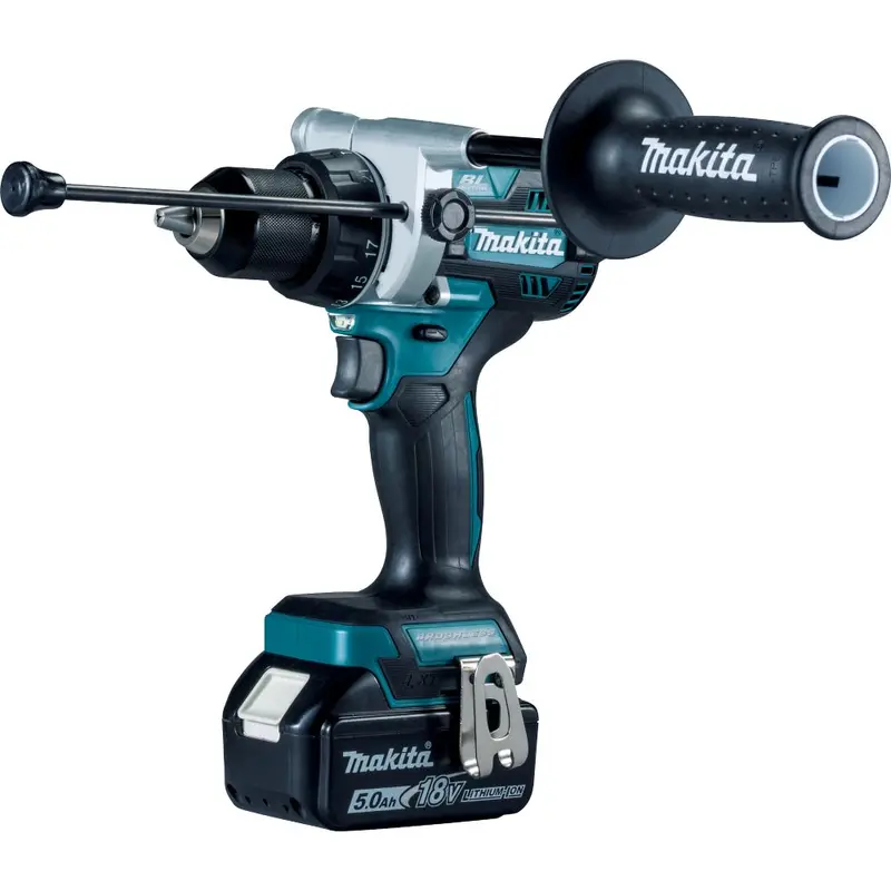 Makita Dhp486Rtj 18V Brushless Combi Drill Kit With Two 5.0Ah Batteries 1