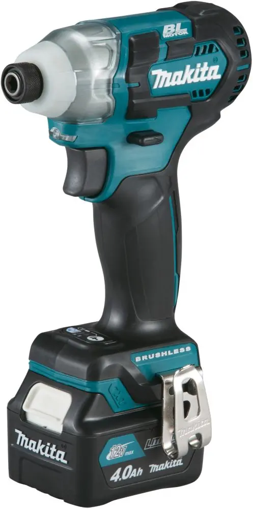 Makita Td111Dsmj – 12V Brushless Cordless Impact Driver (2×4.0Ah Cxt Batteries Included) 1