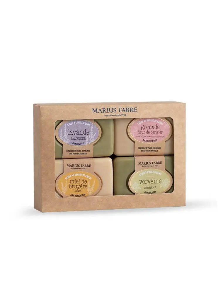 Marius Fabre Solid Marseille Soap – Lavender-Free, 100 G (4-Pack) 1