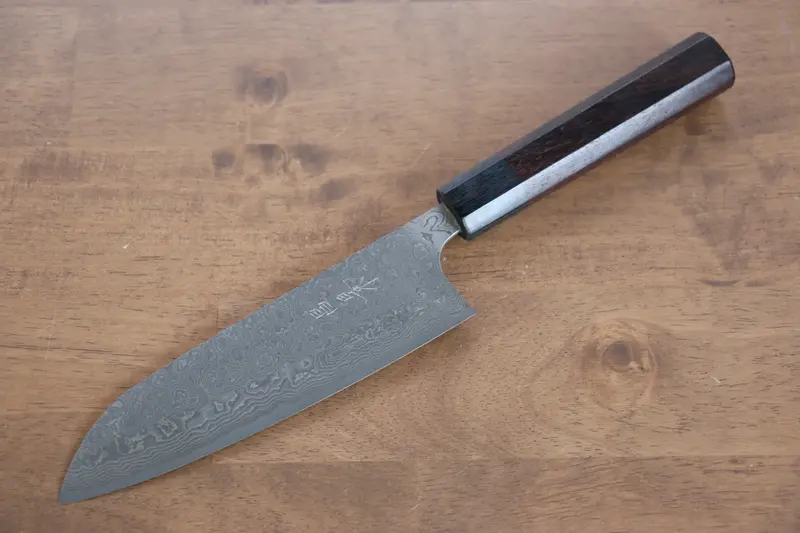 Masakage Kumo Vg10 Damascus Santoku Knife – 165Mm With Shitan Wood Handle 1