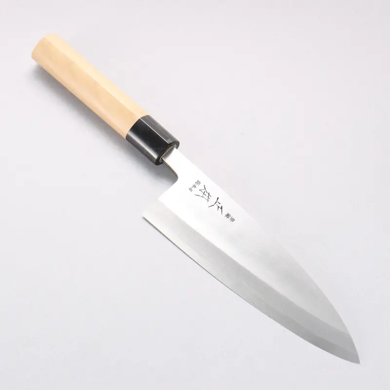 Masamoto Hongasumi White Steel No.2 Deba – Traditional Fish Knife, Magnolia Handle 1