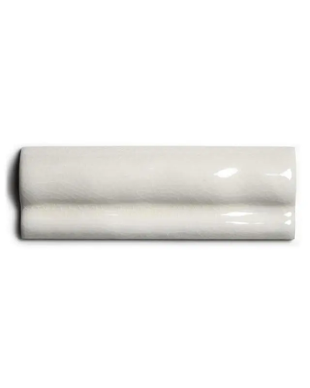 Mayfair Crackle-Finish Wall Tile – Antique White Bullnose Trim, 5X15 Cm, Slightly Wavy Gloss 1