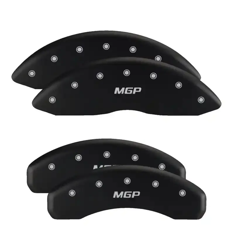 Mgp 4-Piston Caliper Covers – Engraved Black Finish With Silver Chrome Accents 1