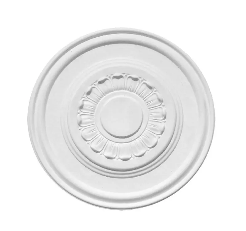 Mid-Size Plaster Ceiling Medallion #13 – 49 Cm Round Gypsum Rosette 1