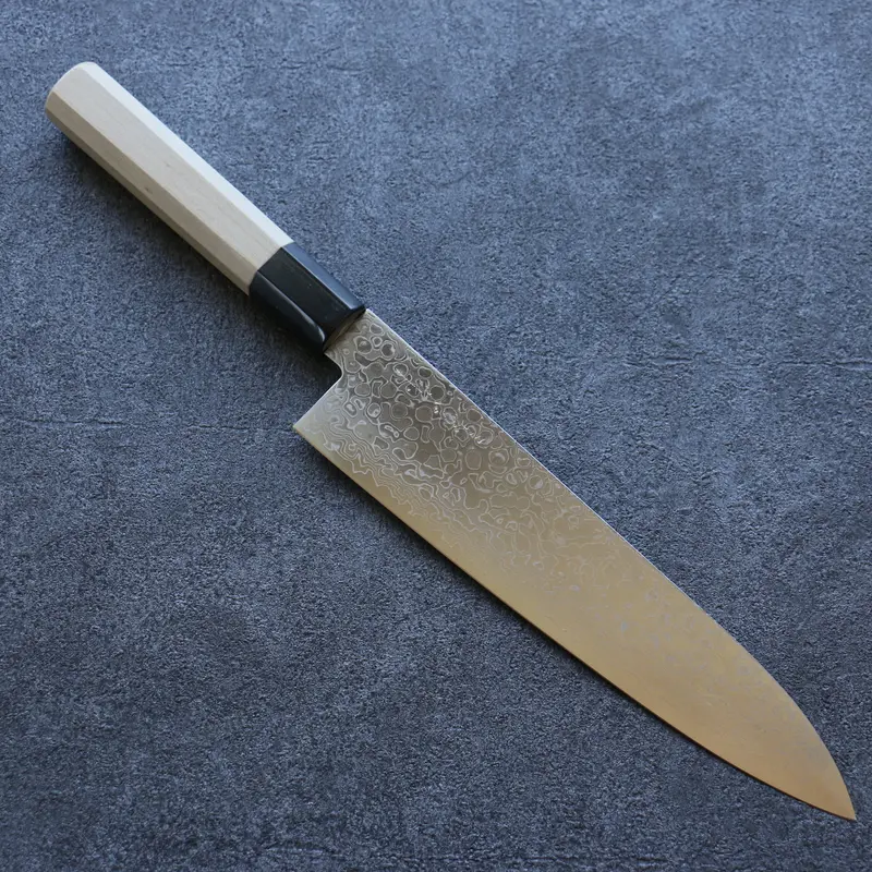Misuzu Aus10 Damascus Migaki Gyuto – 210Mm Magnolia Handle 1