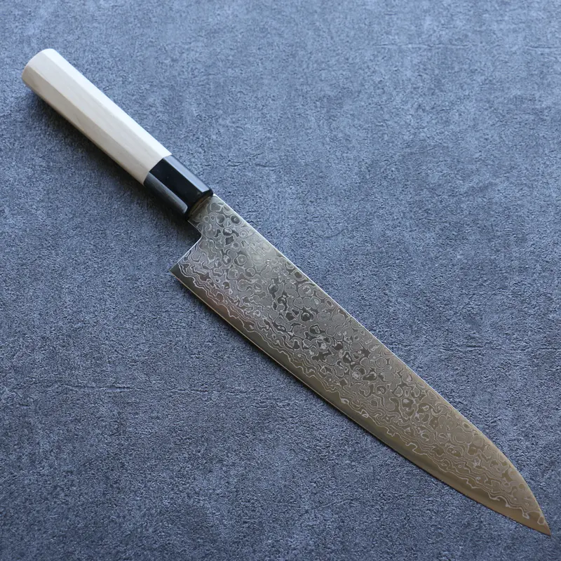 Misuzu Aus10 Damascus Migaki Gyuto – 240Mm Magnolia Handle 1