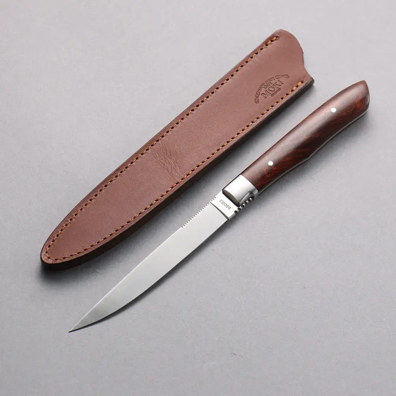 Moki Aus-8 Steak Knife – 75Mm Ironwood Handle With Protective Sheath 1
