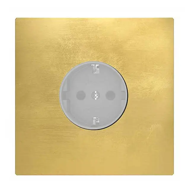 More Single-Gang Electrical Outlet Plate In Brass 1