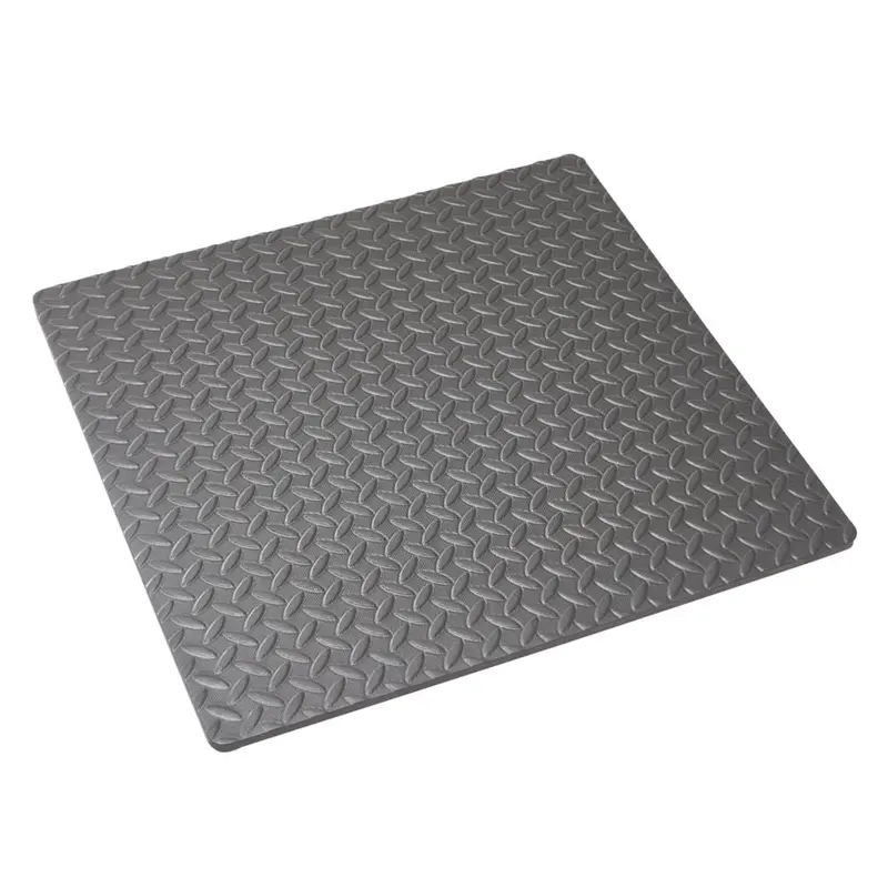 Mottez Grey Anti-Fatigue Floor Mat – 620Mm Square Shock-Absorbing Standing Pad 1