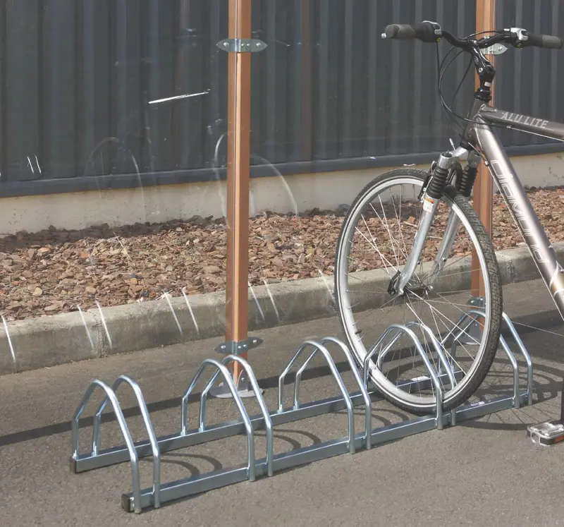Mottez Heavy-Duty 5-Bicycle Parking Rack 1