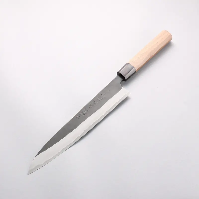 Nao Yamamoto 240Mm Sujihiki – White Steel #2 Black-Finished Blade, Natural Walnut Handle 1