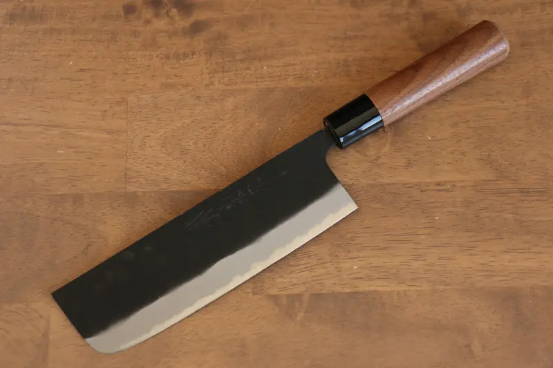 Nao Yamamoto Blue Steel #2 Kurouchi Nakiri – 180Mm With Walnut Handle 1