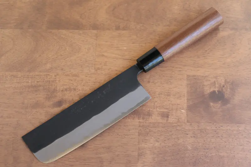 Nao Yamamoto Blue Steel Kurouchi Nakiri – 165Mm Walnut Handle 1
