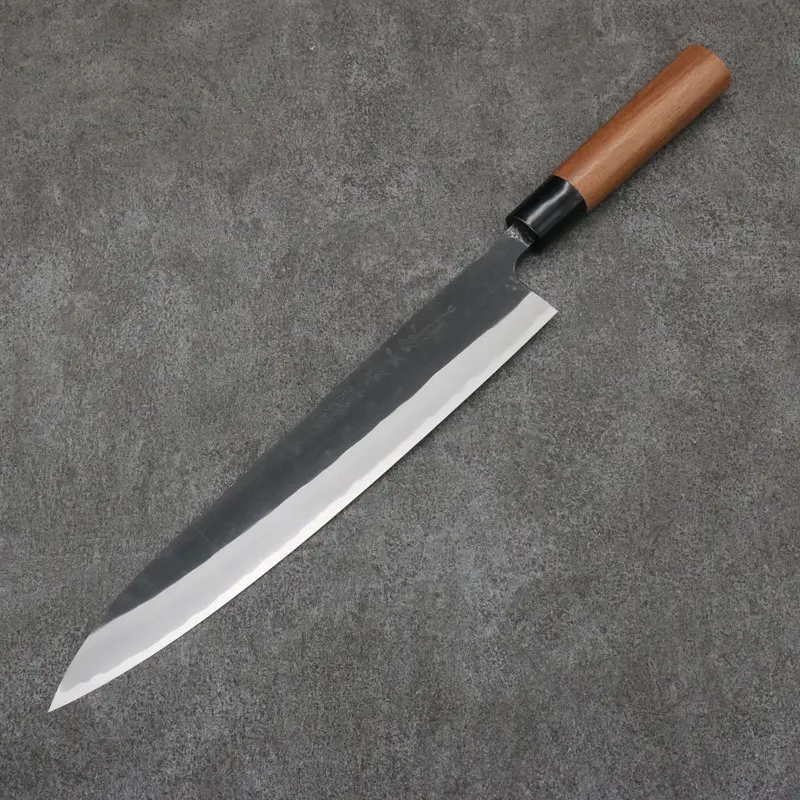 Nao Yamamoto Blue Steel Kurouchi Sujihiki Knife – 270Mm With Walnut Handle 1