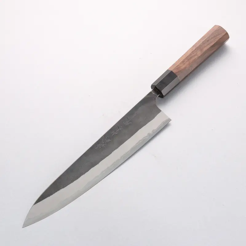 Nao Yamamoto Blue Super Kurouchi 240Mm Gyuto Chef Knife With Walnut Handle 1
