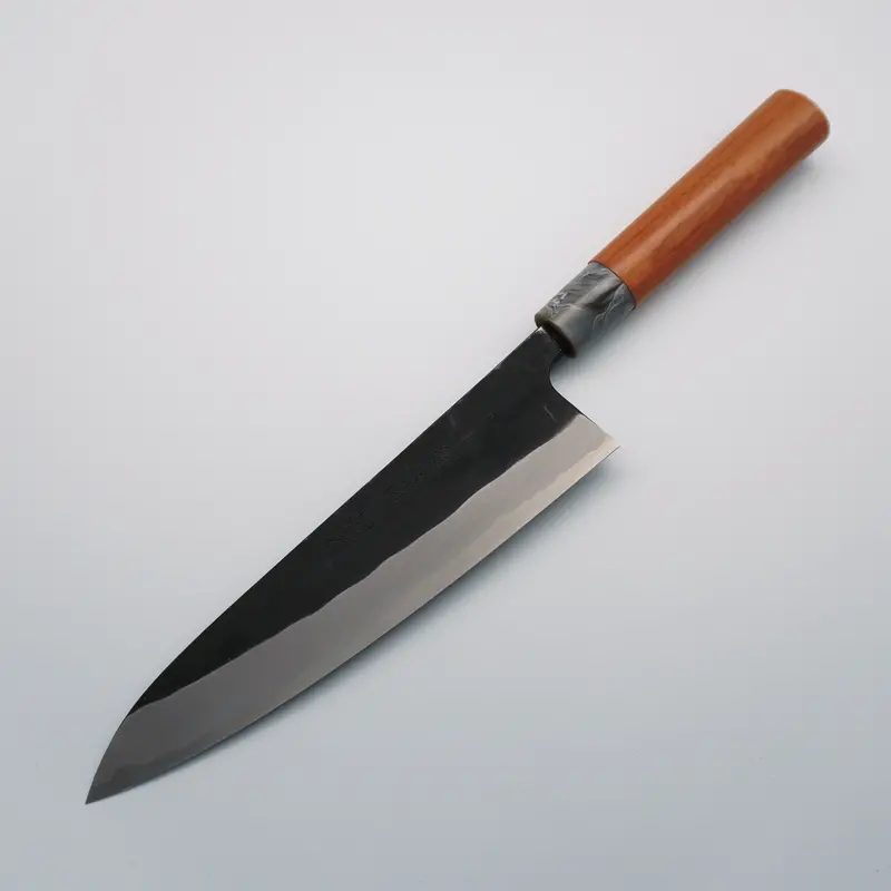 Nao Yamamoto Gyuto 210Mm – White Steel #2 Kurouchi Finish With Cherry Wood Handle 1