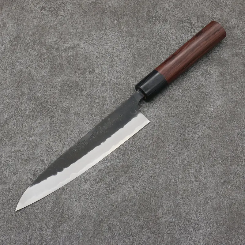 Nao Yamamoto Kurouchi Petty-Utility 160Mm – Blue Steel #2 Blade With Shitan & Black Pakka Wood Handle 1