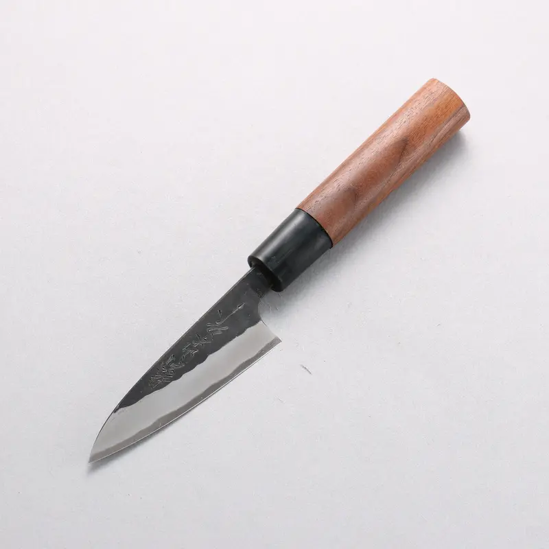 Nao Yamamoto Yasuki Blue Steel Paring Knife – 90Mm Kurouchi Hammered, Walnut Handle 1