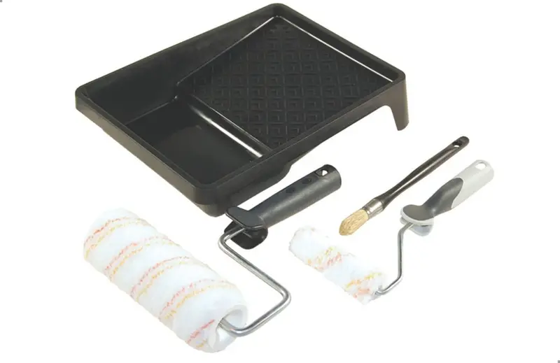 Nespoli All-In-One Painting Kit – 7" Roller, Sleeve & Brushes (4-Piece) 1