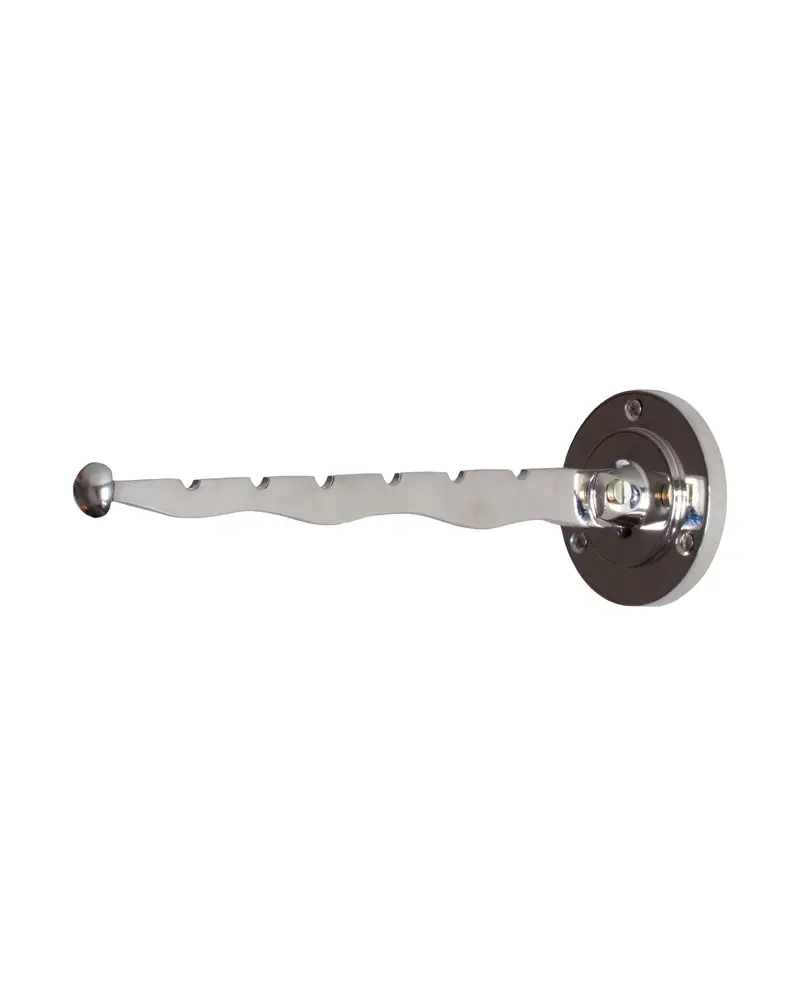 Nickel-Finished Garment Rack Hook – Sleek Adjustable Hanging Rail 1
