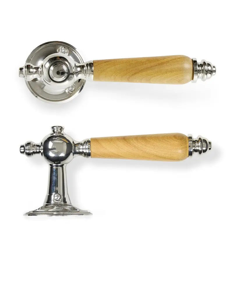 Nickel-Finished Grevgatan Door Handle 1