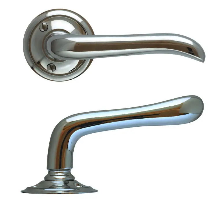 Nickel-Plated Door Handle – Låsbolaget Model 647 1