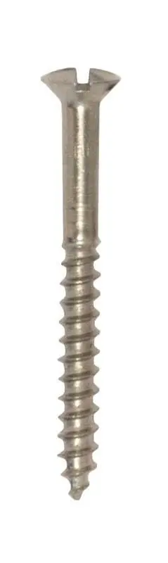 Nickel-Plated Wood Screw – Tkfs Type, 8 × 1½ Inches 1