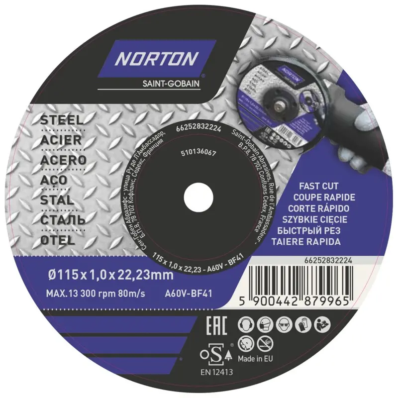Norton 115Mm Metal Cutting Discs – 1.0Mm Thick, 5-Pack Economy Bundle 1